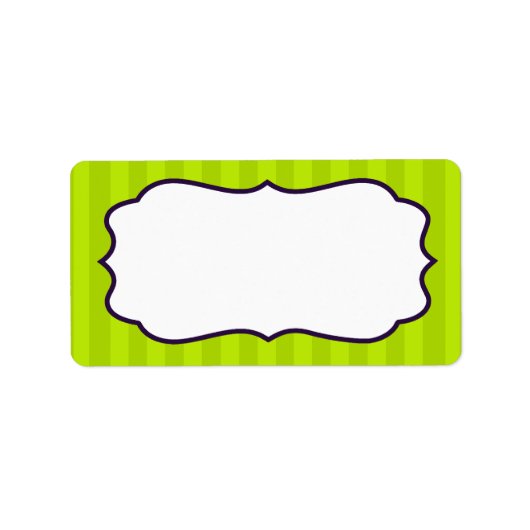 1,25"x2,75"Mailingadres Lime Groen & Paarse Etiket (Voorkant)