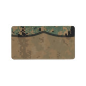 1,25 "x2,75" Mailingadres Marine DIGITAL PRINT Etiket (Voorkant)