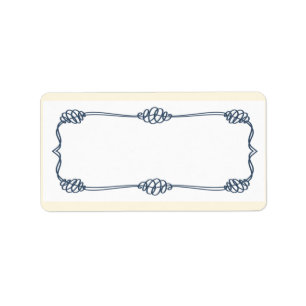 1.25"x2.75"Mailingadres Marine Nautische Knoop Anc Etiket