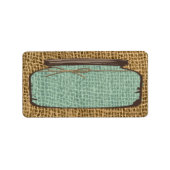 1.25 "x2.75" Mailingadres Mason Jar Burlap Count Etiket (Voorkant)