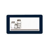 1.25 "x2.75" Mailingadres Mason Jar Country Rust Etiket (Voorkant)