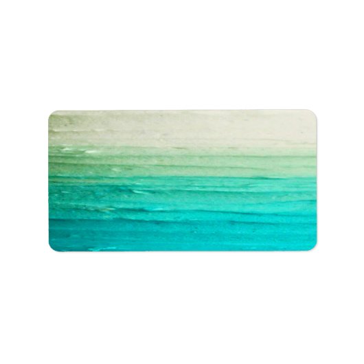1.25"x2.75"Mailingadres Ombre Blauw Etiket (Voorkant)