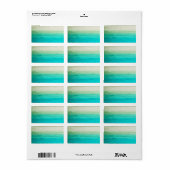 1.25"x2.75"Mailingadres Ombre Blauw Etiket (Full Sheet)