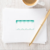 1.25 "x2.75" Mailingadres Ombre Blauwgroen Chevron Etiket (Insitu)