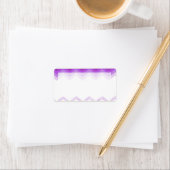 1.25"x2.75"Mailingadres Ombre Paarse Chevron Etiket (Insitu)