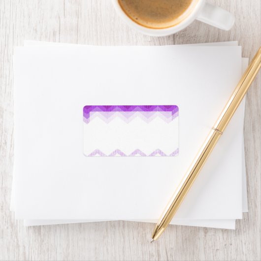 1.25"x2.75"Mailingadres Ombre Paarse Chevron Etiket (Insitu)