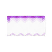 1.25"x2.75"Mailingadres Ombre Paarse Chevron Etiket (Voorkant)