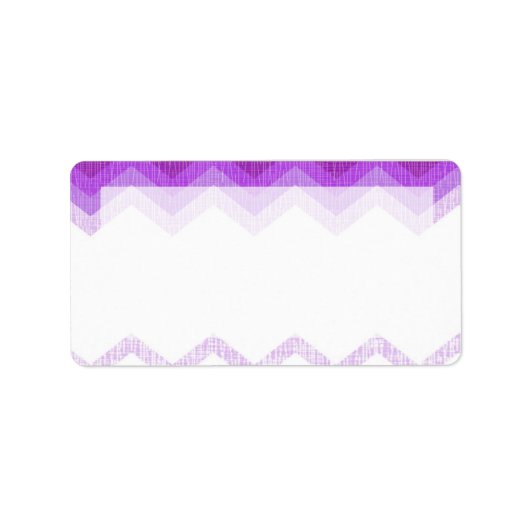 1.25"x2.75"Mailingadres Ombre Paarse Chevron Etiket (Voorkant)