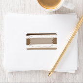 1.25"x2.75"Mailingadres Ombre Streep Bruin Etiket (Insitu)