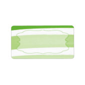 1.25 "x2.75" Mailingadres Ombre Streep Groen Etiket (Voorkant)