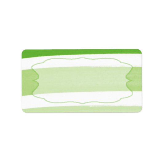 1.25 "x2.75" Mailingadres Ombre Streep Groen Etiket (Voorkant)