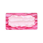 1.25"x2.75"Mailingadres Ombre Streep Roze Fros Etiket (Voorkant)