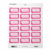 1.25"x2.75"Mailingadres Ombre Streep Roze Fros Etiket (Full Sheet)