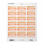 1.25"x2.75"Mailingadres Ombre Streep Sinaasappel Etiket (Full Sheet)