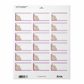 1.25"x2.75"Mailingadres Paarse Paleis India Etiket (Full Sheet)