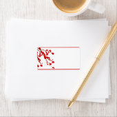 1.25 "x2.75" Mailingadres Red Cherry Blossom Etiket (Insitu)