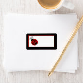 1.25"x2.75"Mailingadres Rode Lieveheersbeestje Etiket (Insitu)