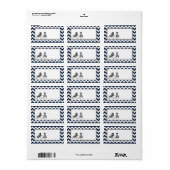 1.25"x2.75"Mailingadres Tiener Sneakers Chevr Etiket (Full Sheet)