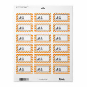 1.25"x2.75"Mailingadres Tiener Sneakers Chevr Etiket (Full Sheet)