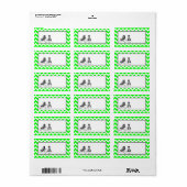 1.25"x2.75"Mailingadres Tiener Sneakers Chevr Etiket (Full Sheet)