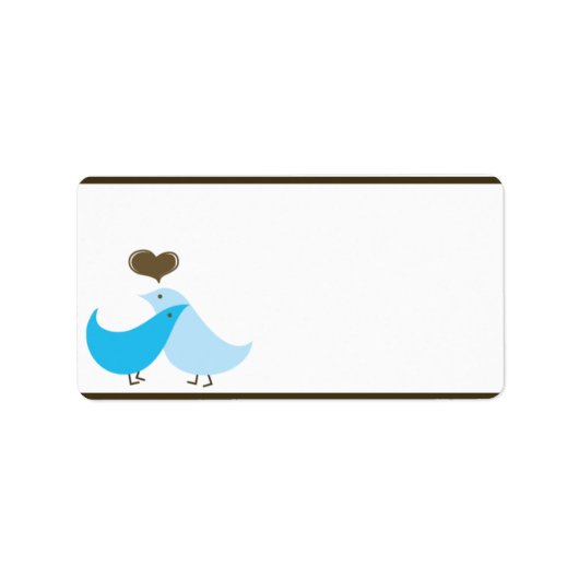 1,25 "x2,75" mailingadres Tortelduifjes Etiket (Voorkant)