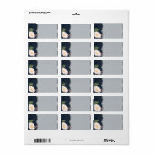1.25 "x2.75" Mailingadres Witte Bloemen o Etiket (Full Sheet)