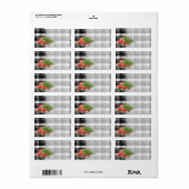 1.25"x2.75"Mailingadres XMAS-Vrachtwagen Buffalo P Etiket (Full Sheet)