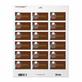 1.25 "x2.75" Modern Cacao Cup Mailing Label (Full Sheet)