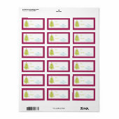 1.25 "x2.75" Modern kerstboomstok op cadeau-Label Etiket (Full Sheet)