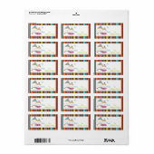 1.25 "x2.75" Modern Sneeuwmanstok op cadeau-Label Etiket (Full Sheet)