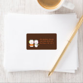1.25 "x2.75" Modern Snowman Flake Mailing Label (Insitu)