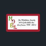 1,25"x2,75" NOEL Christmas Santa Mailing Label<br><div class="desc">Deze 1.25 "x 2.75" Grootte Gepersonaliseerde Chic en trendy kerst NOEL Santa Clause Frosty Snowman Rudolf Reindeer Penguin Stick On Mailing Address Label is zowel trendy als chique. Deze worden afgedrukt op Avery®-labels met behulp van een print-to-edge full-bleed, full-color afdruktechnologie. Gedrukt op 8, 5 inch x 11 inch vellen die...</div>