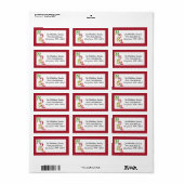 1,25"x2,75" NOEL Christmas Santa Mailing Label (Full Sheet)