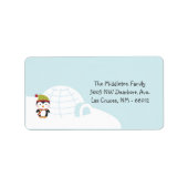 1,25 "x2,75" pinguïns iGLOO adreslabel Etiket (Voorkant)