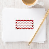 1,25 "x2,75" postadres Red Glitter Chevron Etiket (Insitu)