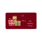 1,25 "x2,75" rode XMAS-Cadeaus stick op cadeau-Lab Etiket (Voorkant)