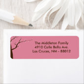 1.25 "x2.75" WT Cherry Blossom Retourlabel Etiket (Insitu)