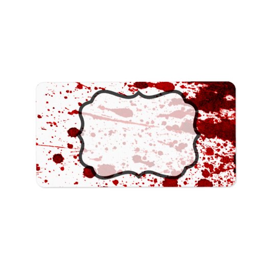 1,25 "x2,75" Zakelijk postadres Label Blood SP (Voorkant)