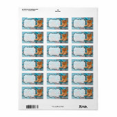 1,25 "x2,75" Zakelijk postadres Label Blue Woo (Full Sheet)