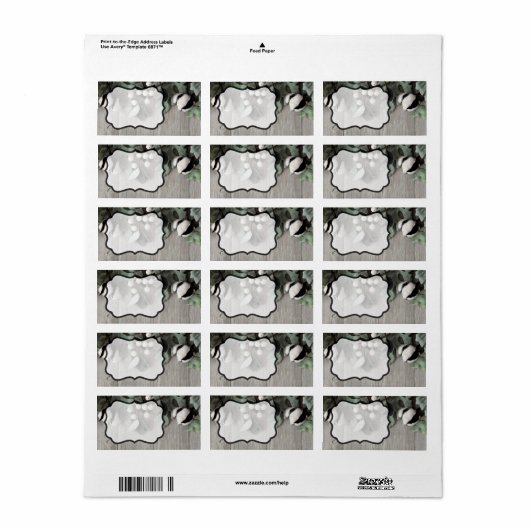 1,25 "x2,75" Zakelijk postadres Label katoen p (Full Sheet)