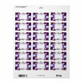 1,25 "x2,75" Zakelijk postadres Label Lavendel (Full Sheet)