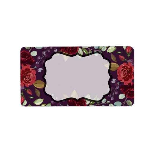 1,25 "x2,75" Zakelijk postadres Label Plum PUR (Voorkant)