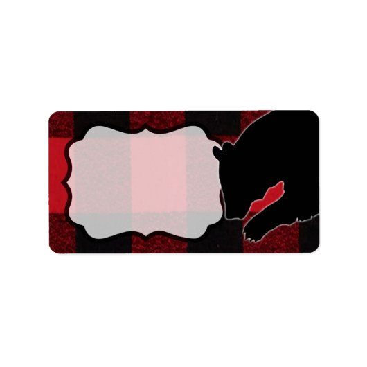 1,25 "x2,75" zakelijke adreslabel Red Buff Etiket (Voorkant)