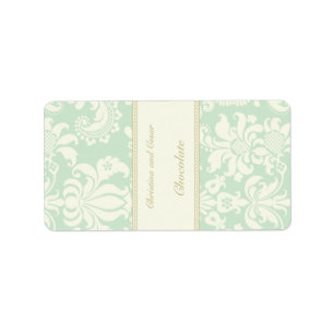 1.25 "x 2.75" Hershey"s Miniature Damask Paris Etiket