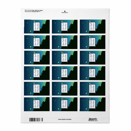 1.25 "x 2.75" Hershey's Fireflies en Mason Jars Etiket (Full Sheet)