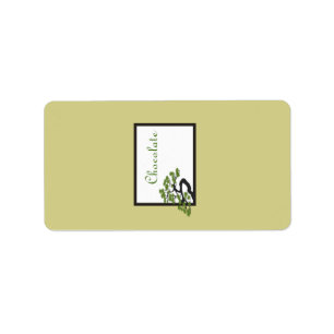 1.25 "x 2.75" Hershey's Japanse Groene Bonsai Boom Etiket