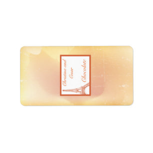 1.25 "x 2.75" Hershey's Miniature Paris Peach Etiket