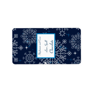 1,25 x 2,75 inch Hershey's Miniature Blue Stars Etiket
