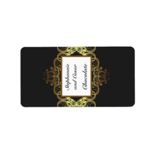 1,25 x 2,75 inch Hershey's Miniature Gold en Black Etiket