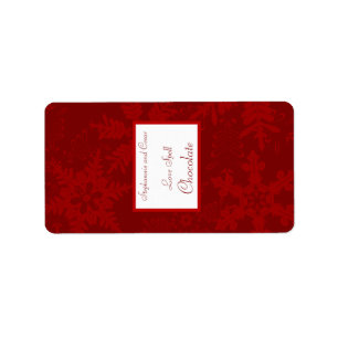 1,25 x 2,75 inch Hershey's Miniatuurrood met kerst Etiket